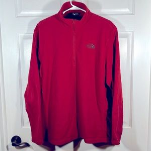 EXC The North Face Micro Fleece Zip Neck Pullover Top Men’s XL Burnt Red